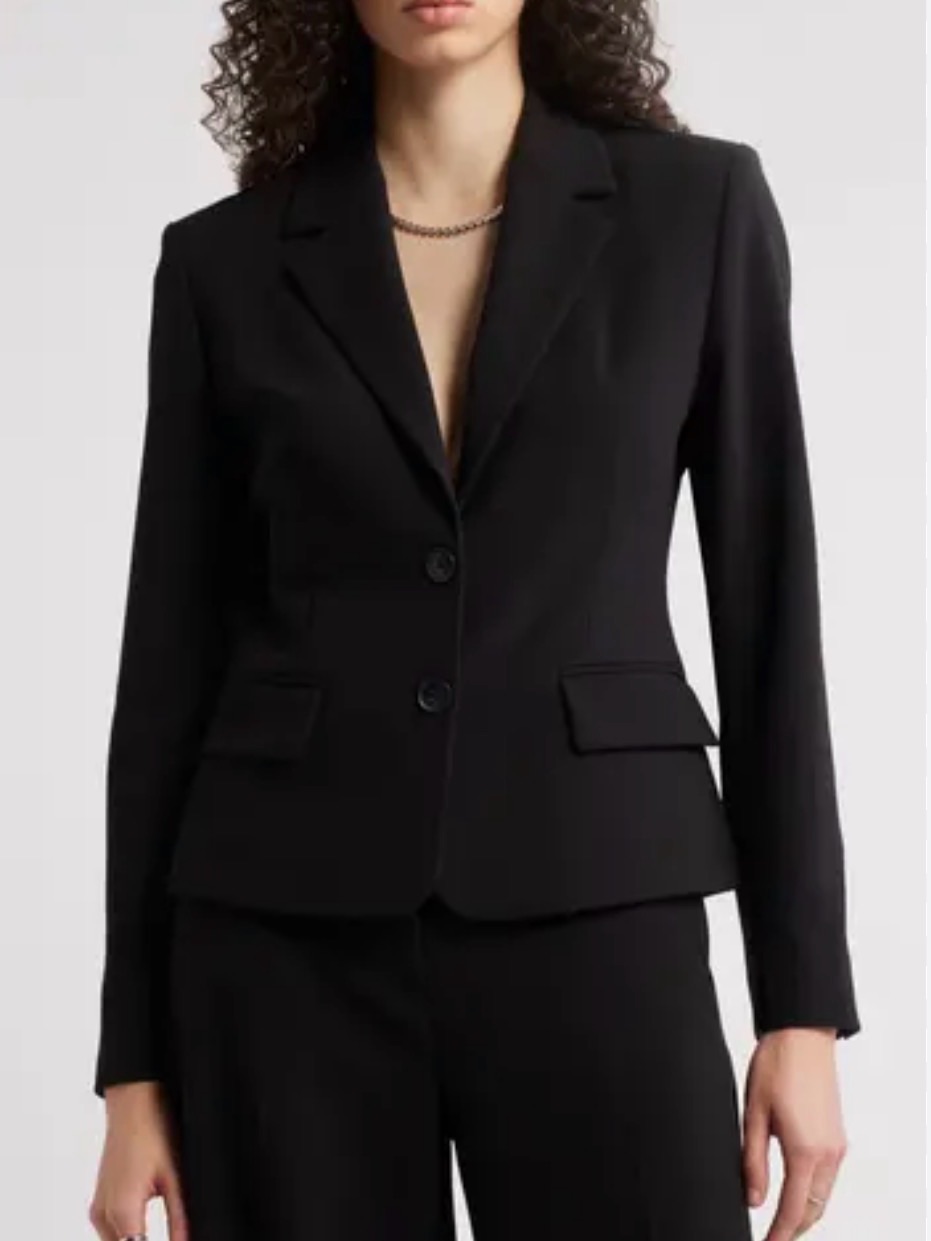 Flavio Castellani Classic Black Italian Tailored Women's Blazer - Slim Fit